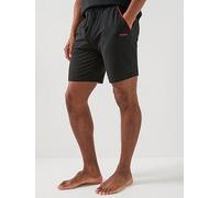HUGO Bodywear Noah Piped Lounge Shorts, Black, Size S, Men Black