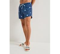 HUGO Bodywear Tortuga All Over Logo Swim Shorts, Blue, Size 2Xl, Men Blue