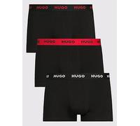 HUGO Bodywear Triplet 3 Pack Trunks, Black, Size M, Men Black