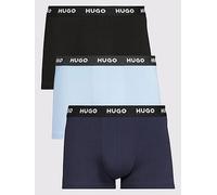 HUGO Bodywear Triplet 3 Pack Trunks, Blue, Size S, Men Blue