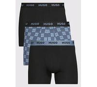 HUGO Bodywear Triplet Printed 3 Pack Boxer Briefs, Blue, Size Xl, Men Blue
