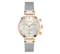 Hugo Boss 1502551 Flawless Silver Dial Silver Mesh Bracelet Watch for Women