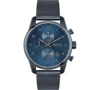BOSS Chronograph Quartz Watch for Men with Blue Stainless Steel mesh Bracelet - 1513836