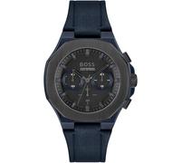 Hugo Boss Taper 1514086 Men's Chronograph Watch - 45mm Black Dial Blue Leather Strap