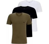 Hugo Boss 3 Pack Classic Crew Neck Khaki/Black/White T-Shirt Size L BNWT/BOX