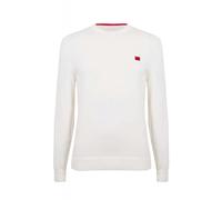 Hugo Boss 50416985 San Cassius Small Red Patch Logo Crew Neck Knit Jumper Beige