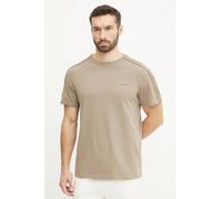 Hugo Boss 50540912 Liam Contrast Signature Tape Half Sleeve T-Shirt - Beige