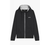 Hugo Boss | 50545573 Authentic Cotton Stripe Full Zip Hood Track Top - Black