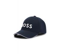 Hugo Boss 9247 Embossed Logo Pique Fabric Baseball Cap - Navy