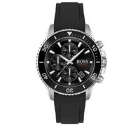 Hugo Boss Admiral 1513912 Men's Chronograph Watch - 46mm Black Dial Black Silicone Strap