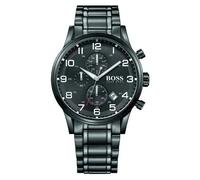 Hugo Boss Aeroliner 1513180 Men's Chronograph Watch - 44mm Black Dial Stainless Steel Bracelet