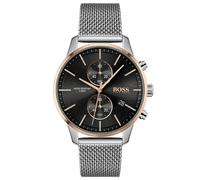Hugo Boss Associate 1513805 Men's Chronograph Watch - 44mm Black Dial Mesh Bracelet