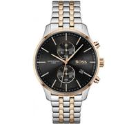 Hugo Boss Associate 1513840 Men's Chronograph Watch - 42mm Black Dial Two-Tone Bracelet