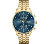 Hugo Boss Associate 1513841 Men's Chronograph Watch - 42mm Navy Dial Gold-Tone Bracelet