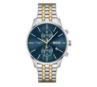 Hugo Boss Associate HB1513976 Men's Chronograph Watch - 42mm Blue Dial Two-Tone Bracelet