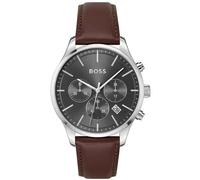 Hugo Boss Avery 1514155 Men's Chronograph Watch - 42mm Grey Dial Brown Leather Strap