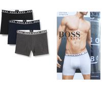 Hugo BOSS black blue grey 3pack stretch boxer brief trunk underwear pants MEDIUM