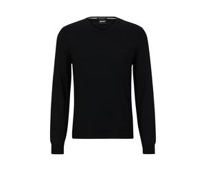 Hugo Boss Black Mens Baram-l V-neck Knitwear Cotton - Size Medium