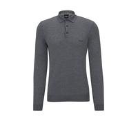 Hugo Boss Black Mens Bono-l Long Sleeved Polo Shirt Medium Grey Cotton - Size 3XL