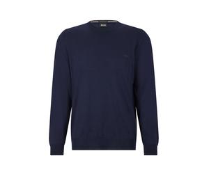 Hugo Boss Black Mens Botto-l Crew Neck Knitwear Dark Blue Cotton - Size 3XL