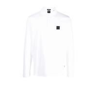 Hugo Boss Black Mens Pado 08 Long Sleeved Polo Shirt White Cotton - Size 3XL