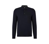 Hugo Boss - Bono-l Dark Blue Long Sleeved Knitted Polo In Virgin Wool 50476357 404 - S