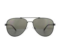 Hugo Boss Men's Aviator Matte Black Grey Sunglasses Hugo Boss Black One Size