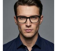 Hugo Boss BOSS 1012 807 Designer Eyeglasses Mens Black Rectangular 54mm
