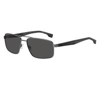 Hugo Boss Man BOSS 1580/S V81/M9 Sunglasses Metal Dark Rutenio / Black Grey Squared Polarized