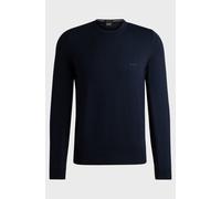 Hugo Boss - Botto-l Dark Blue Crew Neck Sweater In Responsible Wool 50476364 401 - L