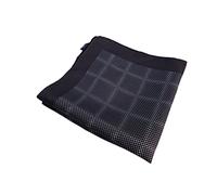 Hugo Boss Brown Geometric Silk Pocket Square, Black