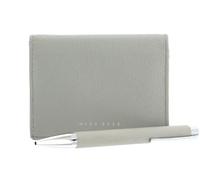 HUGO BOSS Business Card Holder Card case Storyline Set Card Holder/Ballpoint Pen Light Grey