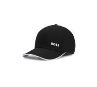 Men's BOSS Green Bold Mens Logo-Print Cap in Cotton Twill - Black - Size: ONE size