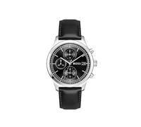Hugo Boss Chronograph Watch for Men with Black Leather Strap | Stratus Collection, Stainless steel case and black dial, Black leather strap, SKU : 1514326