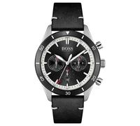 Hugo Boss Circuit 1513864 Men's Watch - 44mm Black Dial Leather Strap