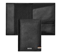 HUGO BOSS - Classic Unisex Adult Wallet in Black with Passport Holder and 4 Compartments Cowhide Leather