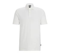 Hugo Boss Cotton Linen Press 56 Men's Polo Shirt White