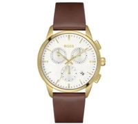 Hugo Boss Dapper 1513926 Men's Watch - 43mm White Dial Leather