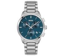 Hugo Boss Dapper 1513927 Men's Chronograph Watch - 43mm Blue Dial Stainless Steel Bracelet