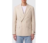 Hugo Boss Double-Breasted Linen Blend Blazer - Size: 48 - male