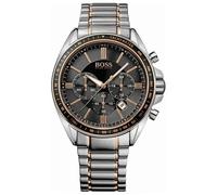 Hugo Boss Driver 1513094 Men's Chronograph Watch - 47.2mm Black Dial Two-Tone Bracelet