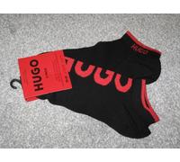 HUGO BOSS Finest Soft Cotton Trainer Socks Black 2 Pairs Size 5½ - 8