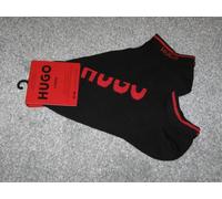 HUGO BOSS Finest Soft Cotton Trainer Socks Black 2 Pairs Size 9 - 11