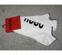 HUGO BOSS Finest Soft Cotton Trainer Socks White 2 Pairs Size 9 - 11