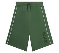 Hugo Boss Green Shorts Boy's Striped Jersey Fleece Jogger Shorts Summer Wear
