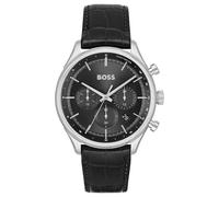 BOSS Chronograph Quartz Watch for Men Gregor Collection with Black Leather Strap - 1514049