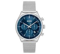 Hugo Boss Gregor Chronograph Blue Dial Silver Mesh Bracelet Watch 1514052
