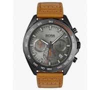 Hugo Boss HB 1513664 Watch Men Chronograph Leather Stainless Steel Quartz