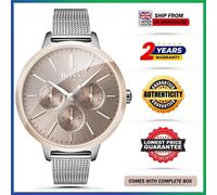 HUGO BOSS HB1502423 Symphony Brown Dial Silver Strap Chrono Womens Watch 38mm