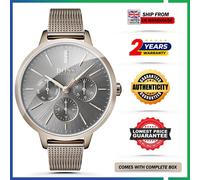 HUGO BOSS HB1502424 Symphony Grey Dial Rose Gold Mesh Strap Chrono Womens Watch